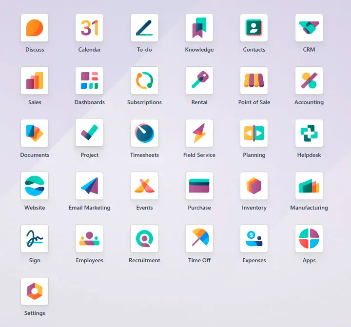 Odoo Interfaz de usuario Odoo Interfaz de usuario